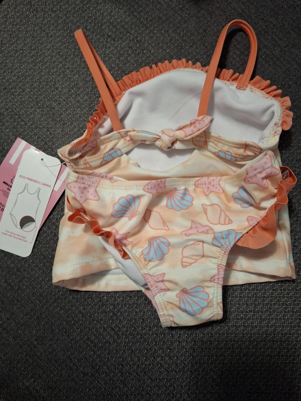 Hello Kitty Peach & Coral Kids Swim Tank Top